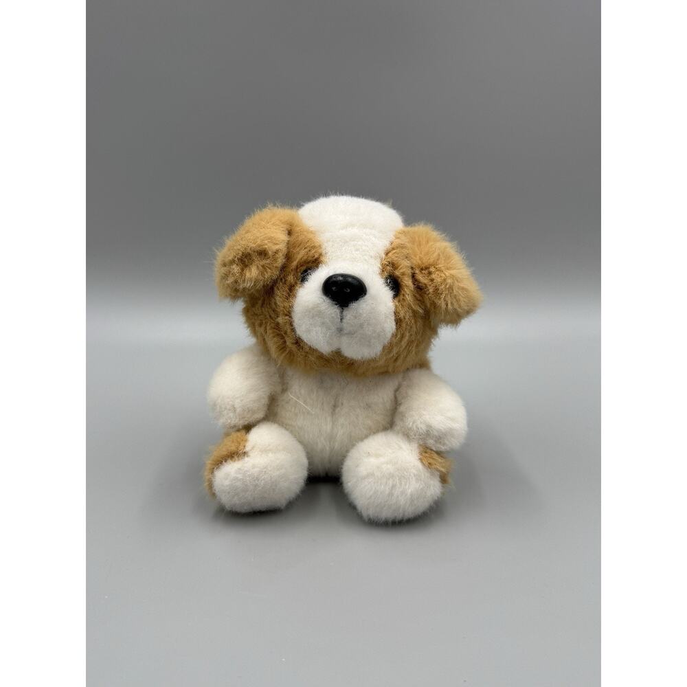 Ganz Miniature Puppy Dog Plush Brown White 4.5” Stuffed Animal